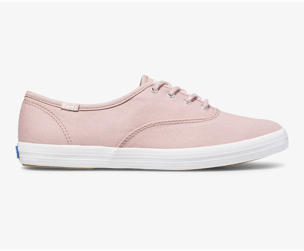 Womens Keds Sneakers - Champion Solids - Pink - 0572-WZYPC